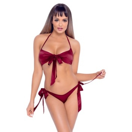 Image of the Sexy 2 Piece Cottelli Lingerie Set with decorative bows