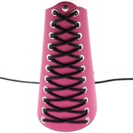 Bracciale BDSM regolabile in ecopelle rosa