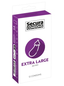 Pack of 12 Secura XL Comfort Condoms for Buccal Protection