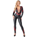 Black and red elastic jumpsuit by Cottelli PARTY