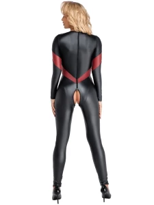 Combinaison élastique noir et rouge de la marque Cottelli PARTY