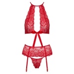 Image of the Kissable Sexy Red Lace Lingerie Set