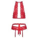 Image of the Kissable Sexy Red Lace Lingerie Set