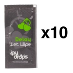 Image du produit Lingettes Delay Wipe x10 de JoyDrops pour retarder l'éjaculation