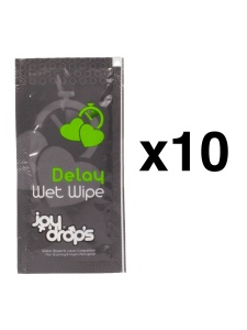 Product image Delay Wipes x10 from JoyDrops to delay ejaculation