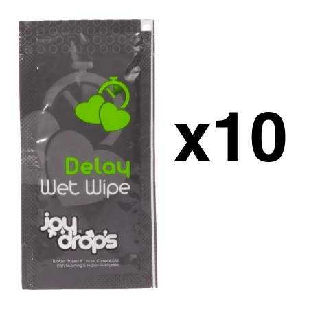 Image du produit Lingettes Delay Wipe x10 de JoyDrops pour retarder l'éjaculation