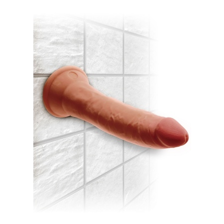 Image of the Pipedream 20 cm Triple Density Dildo showing its realistic texture and caramel flesh colour
