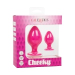 Image du set de plugs anaux Cheeky en silicone rose par CalExotics