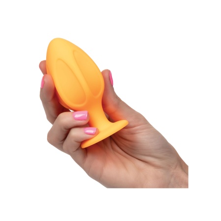 Orange Silicone Cheeky Anal Plug Set by CalExotics