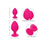 Image du set de plugs anaux Cheeky en silicone rose par CalExotics