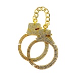 Tabooms Metall Diamond Cuffs Handschellen vergoldet mit Strass-Intarsien