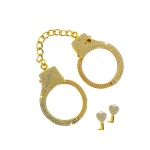 Tabooms Metall Diamond Cuffs Handschellen vergoldet mit Strass-Intarsien