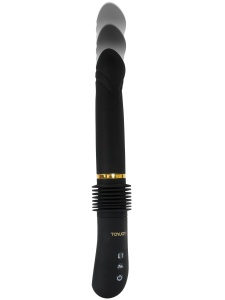 Realistischer Vibrator Magnum Opus Thruster von TOYJOY aus schwarzem Silikon