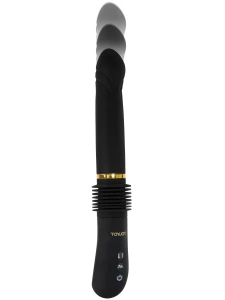 Vibromasseur Réaliste Magnum Opus Thruster par TOYJOY en silicone noir