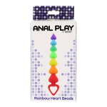 Anal Rainbow Heart rosary from TOYJOY with heart-shaped beads