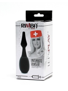 Poire à lavement en silicone noir de la marque Rimba Latex Play