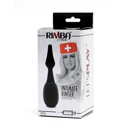 Black silicone enema bulb from Rimba Latex Play