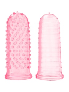 Manicotti sexy per dita di TOYJOY in TPR rosa