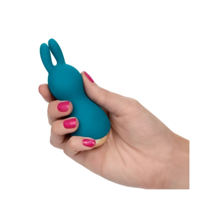 Image du Vibromasseur Amaze Me de CalExotics, un mini vibromasseur en forme de lapin en couleur Aqua