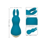 Immagine del vibratore Amaze Me di CalExotics, un mini vibratore a forma di coniglietto di colore Aqua.