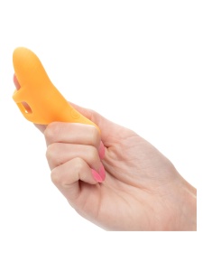 Image of the CalExotics Mini Neon Vibrator, orange vibrating clitoral stimulator