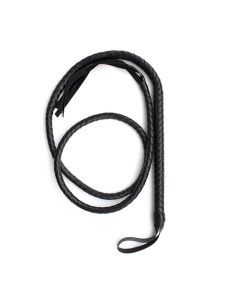 200 cm long BDSM whip in black