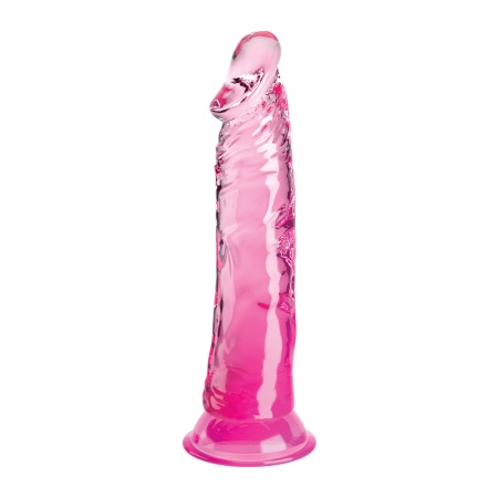 Realistischer Dildo in transluzentem Rosa der Marke Pipedream, Modell King Cock Clear 8".