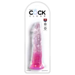 Gode réaliste rose translucide de la marque Pipedream, modèle King Cock Clear 8"