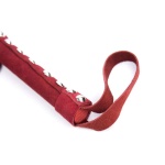 Rondone BDSM in pelle rossa con borchie 38 cm