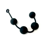 Brutus 40mm Silicone Anal Bead Rosary, black BDSM toy