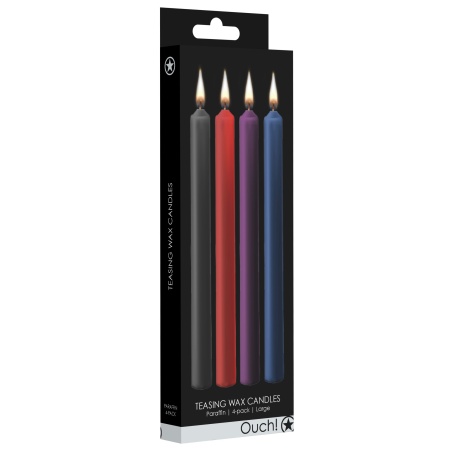 SM Teasing Wax Multicoloured Candles Ouch! - Set of 4