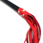 BDSM Whip Martinet Brins in Red Leather by The Red