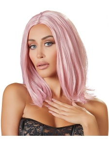 Image of the Trendy Pink Mi-Long Wig by Cottelli Accessories