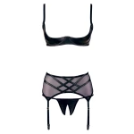 Femme portant l'Ensemble Lingerie Sexy Cottelli Noir
