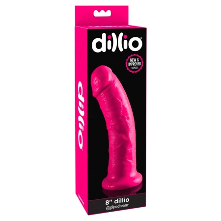 Realistic 21.6 cm suction cup dildo in pink PVC