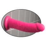 Realistic 21.6 cm suction cup dildo in pink PVC