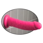 Gode réaliste à ventouse de 21,6 cm en PVC rose