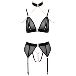 Ensemble lingerie sexy soutien-gorge et slip jarretelles