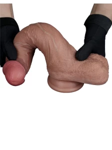 dildo in silicone marrone