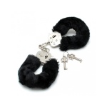 Rimba Bondage Handcuffs Black Fur