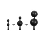 inflatable anal plug double ball Rimba black