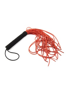 fouet en corde 50cm rouge/noir