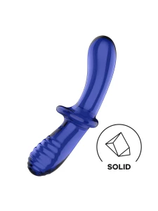 Satisfyer Double Crystal Blau Dildo