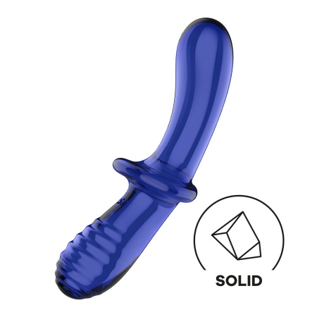 Dildo doppio blu satinato Satisfyer