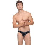 Black vinyl briefs size S