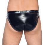 Black vinyl briefs size S