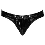 Black vinyl briefs size S