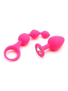 Rimba anal toys set with plug and beads