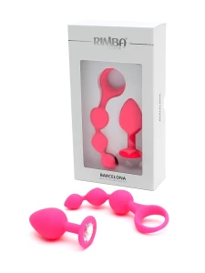 Rimba anal toys set with plug and beads