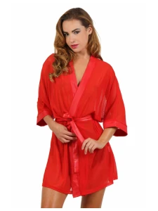 Kimono sexy a rete in raso